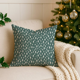 Tiny Träd Spruce Grönt Helgdag Kudde