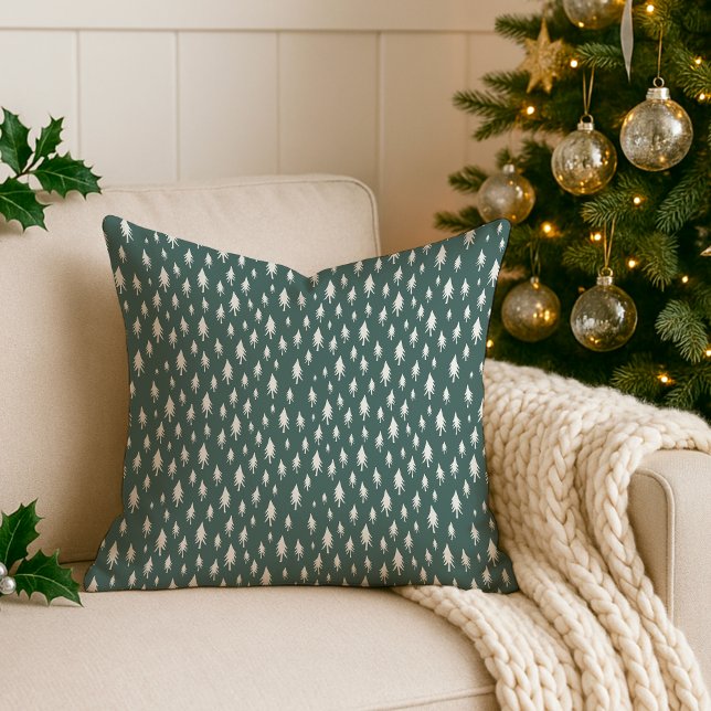 Tiny Träd Spruce Grönt Helgdag Kudde (Skapare uppladdad)