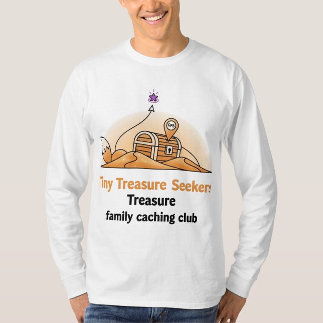 Tiny Treasure Seekers - Family Geocaching Treasure T Shirt (Framsida)