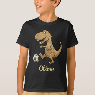 Tiny Trex som spelar fotboll Personlig T Shirt