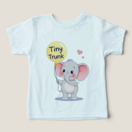 Tiny Trunk Tecknad Elephant T Shirt