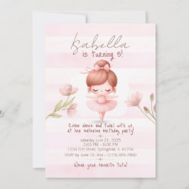 Tiny Twirls – Ballerina Inbjudningar