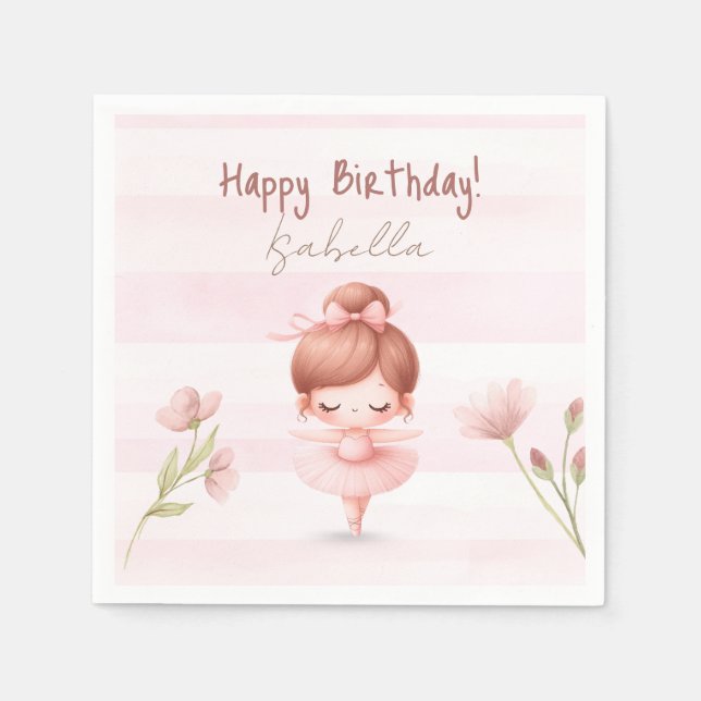 Tiny Twirls – Ballerina  Pappersservett (Framsidan)