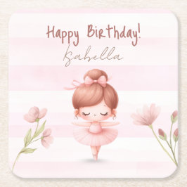 Tiny Twirls – Ballerina Underlägg Papper Kvadrat