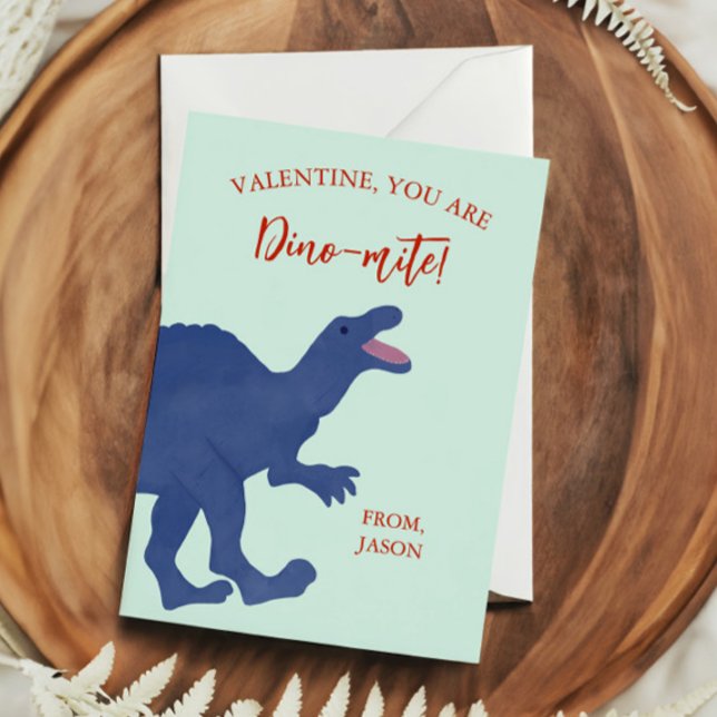 Tiny Valentine, You're Dino-mite Dinosaur Anteckningskort (Skapare uppladdad)