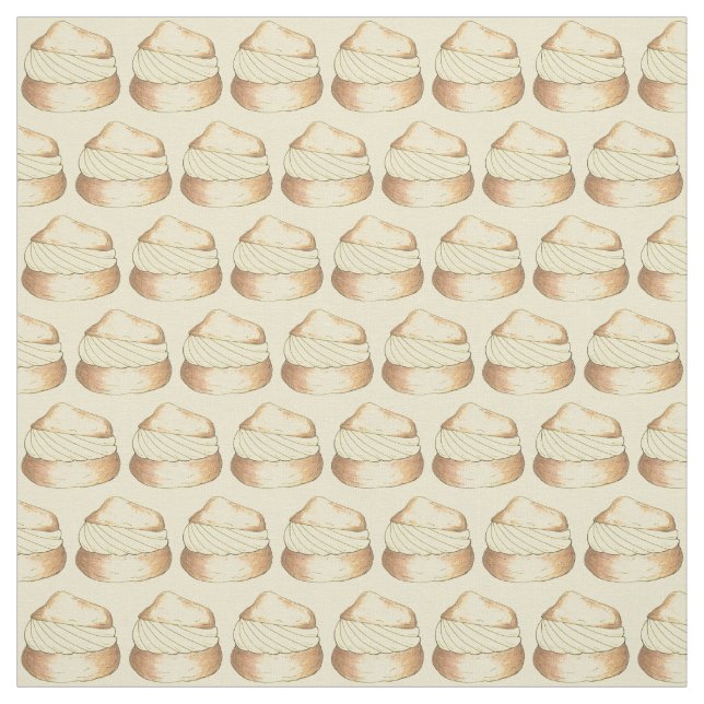 Tiny Vanilla Cream Puff-bakverk efterrätt bakade v Tyg (Provkarta)