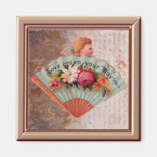 Tiny Victorian Dam Fläkt Print Magnet