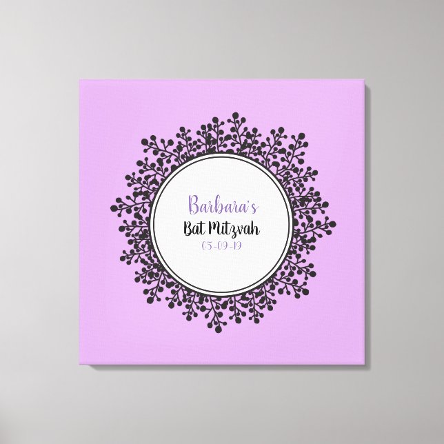 TINY VINES Bat mitzvah Sign-In Board Canvastryck (Framsida)