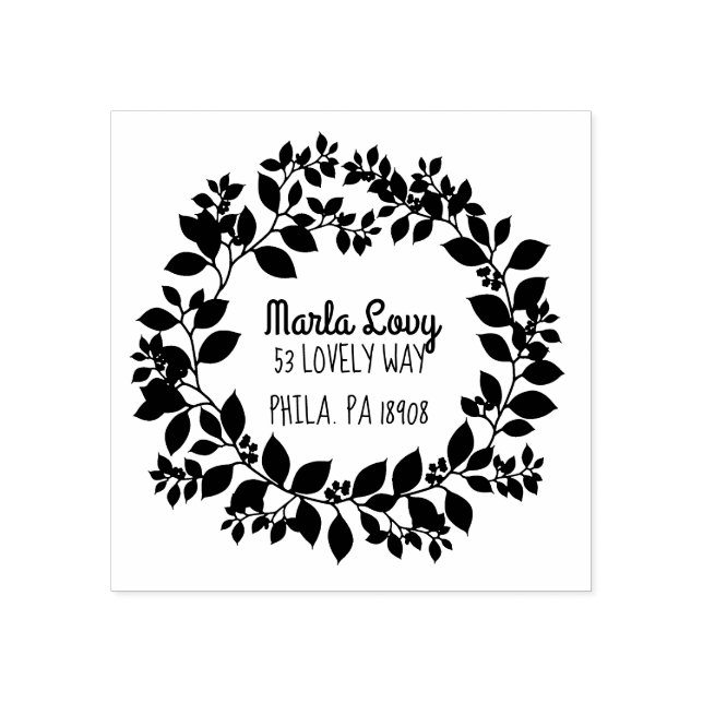 TINY VINES Returadress Frimärke Stämpel (Tryck)