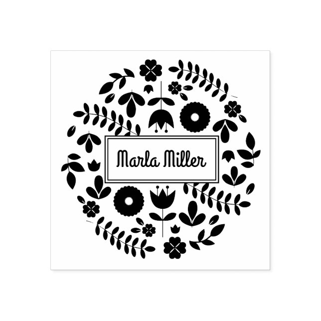 TINY VINES Returadress Frimärke Stämpel (Tryck)