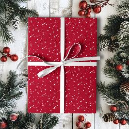 Tiny White Stars på Red jul Presentpapper