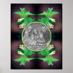 Tiny White Wildblomma Ram Skapar ditt eget foto Poster