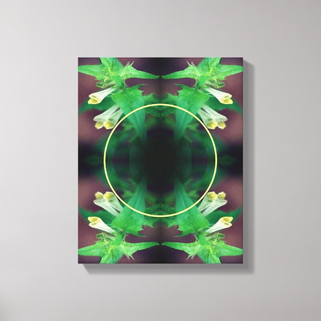 Tiny White Wildblomma Skapar ditt eget foto Canvastryck (Framsida)