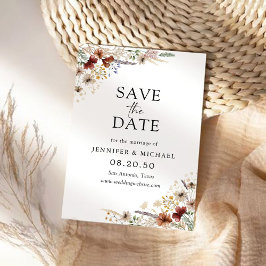 Tiny Wildblomma Spara datumkortet Datumet