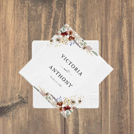 Tiny WildblommBröllop Napkins Pappersservett