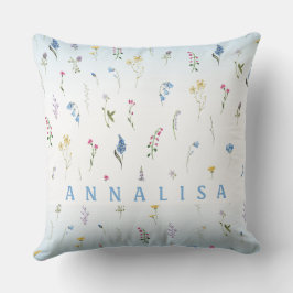 Tiny Wildblommor Upprepa Personligen Mönster Kudde