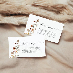 Tiny Wildflower Bröllopsdusch Receptförfrågan  Tilläggskort