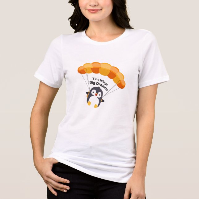 Tiny Wings, Big Dreams Penguin T-Shirt (Framsida)