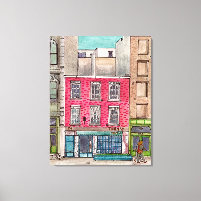 Tiny's 135&the Pub UpFör Tribeca Manhattan NYC Canvastryck (Framsida)