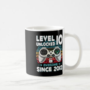 Tio 10år födelsedag Son Pojke Rolig Spelare 10:e 1 Kaffemugg