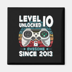 Tio 10år födelsedag son pojke rolig spelare 10:e 1 magnet