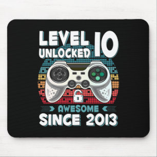 Tio 10år födelsedag son pojke rolig spelare 10:e 1 musmatta