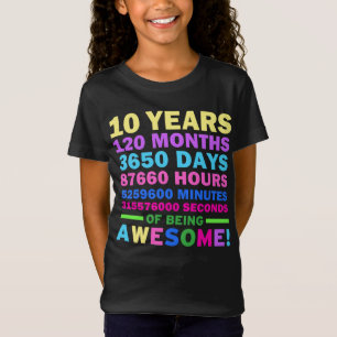 Tio år av att vara Fantastisk 10:e födelsedagsfl T Shirt