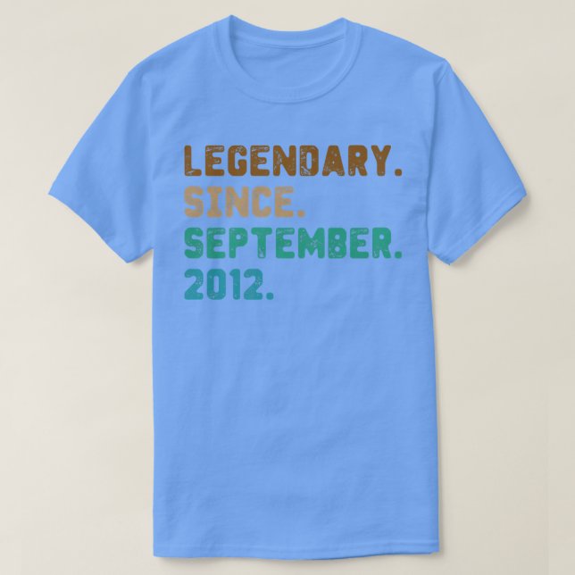 Tio år gammal presentförklaring sedan september 20 t shirt (Design framsida)