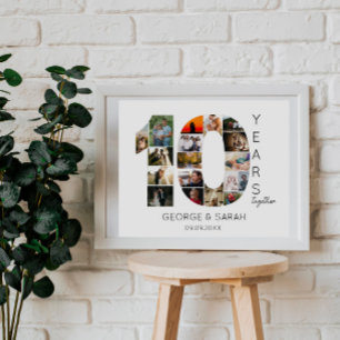 Tio år tillsammans bröllopsjubileum 18 bilder poster
