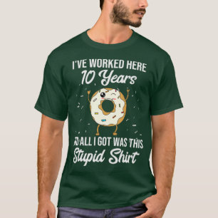 Tio års arbetsårsdag - uppskattning av offert t shirt