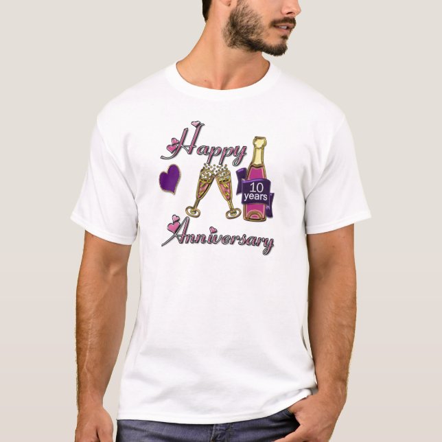 Tio. Årsdag T Shirt (Framsida)