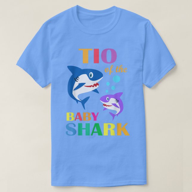 Tio av Baby-födelsedagshajen Tio Shark-julen T Shirt (Design framsida)