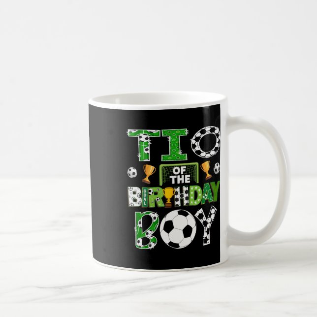 Tio av födelsedags pojken fotbollsspelare speldage kaffemugg (Höger)