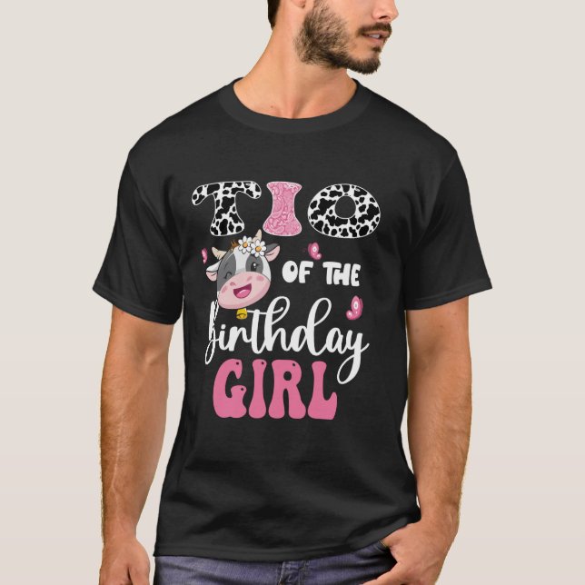 Tio Av Födelsedagsflickans Gård Ko 1:a Födelsedags T Shirt (Framsida)