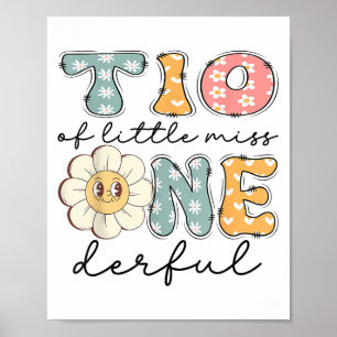 Tio av lille miss Onederful 1st Birthday Girl Dai Poster