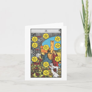 Tio av pentacles blankkort kort