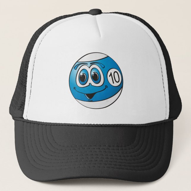 Tio Bassäng Boll Tecknad Keps (Framsida)