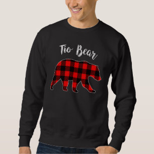Tio Bear Buffalo-rutig Matchande Familjegrupp Chri Lång Ärmad Tröja
