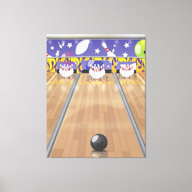 Tio bowling canvastryck (Framsida)