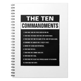Tio budord Bible Verse Christian Religiösa Anteckningsbok