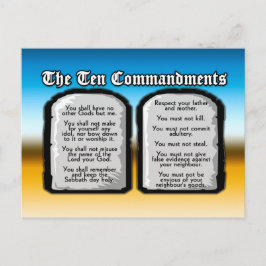 Tio budord från Heligan Bible, Guds lag Vykort