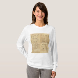 Tio budord Kvinnors grundläggande Långärmad T-Shir T Shirt