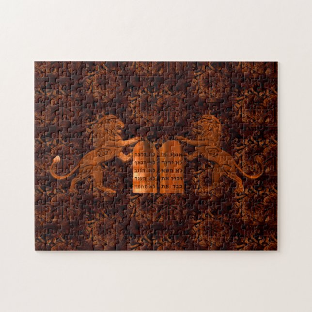 Tio budorden och lejon pussel (Horisontell)