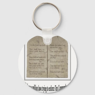 Tio Commandments med citationstecken Nyckelring