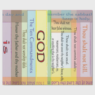 Tio Commandments som slår in papper Presentpapper