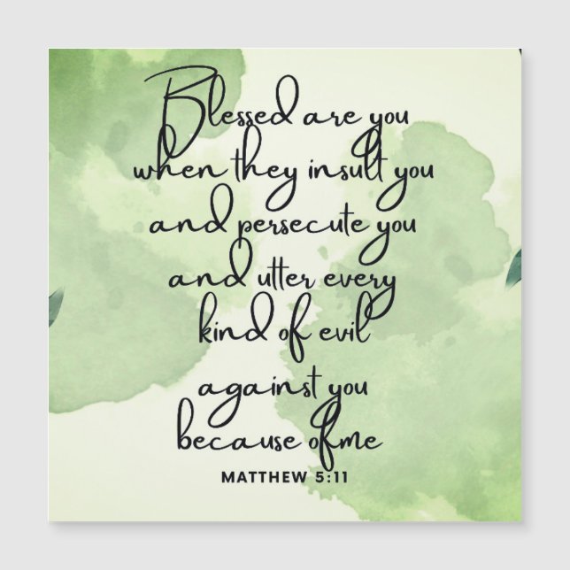 Tio dagars beatitudes Scripture Verse 5:11 Magnet (Framsida)