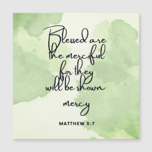 Tio dagars beatitudes Scripture Verse 5:7 Magnet