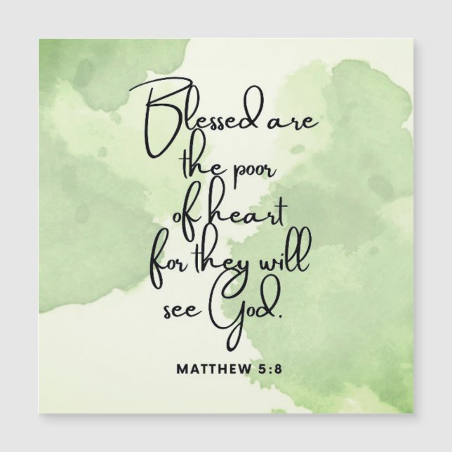 Tio dagars beatitudes Scripture Verse 5:8 Magnet (Framsida)