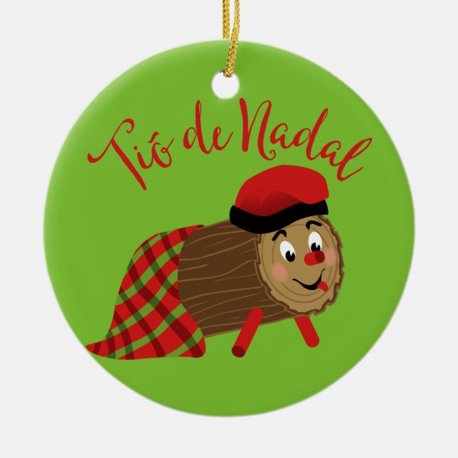 Tio De Nadal Julgransprydnad Keramik (Framsidan)