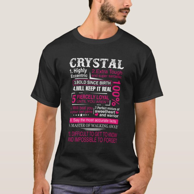 Tio fakta om Crystal First Namn T Shirt (Framsida)
